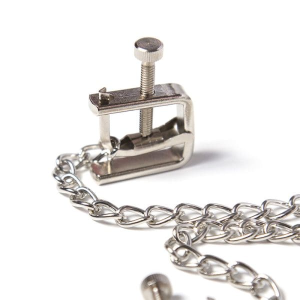 OHMAMA FETISH - METAL SCREW CLAMPS WITH CHAIN 3
